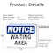 Signmission Waiting Area, 18 in W x Rectangle, Plastic OS-2PACK-NS-P-1218-L-18891 - alternate 4